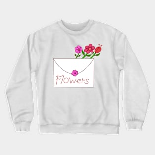 Envelope with flowers Crewneck Sweatshirt